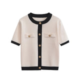 Homemade New Women's Classic Buffet Short-Sleeved Knitted Coat
