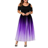 New Wish Body-To-Body Sexy Gradient Showy Shoulder Size Women's