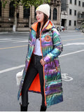 2022 New Winter Waterproof Long Cotton Parkas Women Hooded Thicken Warm Snow Coat Korean Fashion Oversized