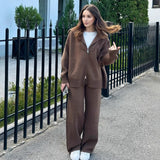 2025 New Women's Languiled Collar Knitted Trousers