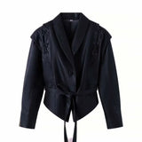 Early Spring New Women's Retro Coffee Brown Leather Coat