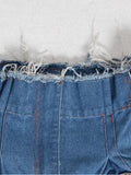 2023 New Summer Fashion Women Clothes High Waist Full Length Pants Female Denim Patchwork Jeans Long