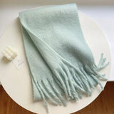 Winter Female Cashmere Plaid Scarf Women Blanket Scarves Wide Lattice Long Rainbow Shawl Wrap Warm Tippet