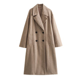 New Soft Double Buckle Dress Loose Coat