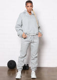 Casual Zipper Hoodes And Pant 2 Piece