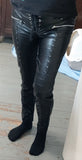 Pants Women Faux Leather Slim Fit Pant Spring Autumn Streetwear Middle Waist Motorcycle Long Legging Skinny Pants Trousers