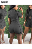 Sexy Cutout Strappy Bandage Rompers Playsuits Rib Knit Jumpsuit Clubwear 2023 Wholesale Lots Bulk Clothes