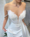 Feathers Tug On The Ground To Open The Robe