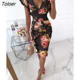 V-Neck Slim Office Lady Dress Ruffle Short Sleeve Bodycon Knee-length Dresses For Women 2022 Casual Summer Woman Work