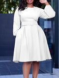 With Belt African Women's Clothing 2025 Autumn And Winter 2025 New Long-Sleeved Elegant Collar