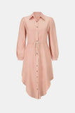 Down Drawstring Waist Midi
