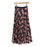 Tight Waist High Waist Crums Sweet A-Shaped Skirt Women's Long Print 100-Fold