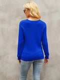 Fall Sexy Cut Out Contrast Long Sleeve