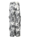Fashion Women's Jeans High Waist Multi Pocket Loose Streetwear Camouflage Denim Cargo Pants Summer 2023 New Tide