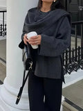 2024 Autumn And Winter Fashion Trend New Women's Casual Shawl Scarf Collar Short Jacket-Outfit