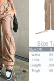 Pockets Cargo Pants Women Straight Loose Wide Leg Mom Jeans Vintage 90S Aesthetic Low Waist Streetwear Baggy Denim