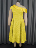 Africa's New Slanted Shoulder Dress Banquet Dinner Dress Dress Dress
