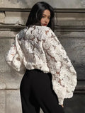 French White Loose Hollow Embroidery