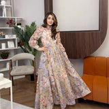Retro Print Heavy Lifting Nail Bead Dress Set Two-Piece Top Plus Long