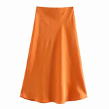 2025 New Tight Waist Simple Set Solid Color Lirt Solid Color Half Body