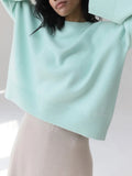 Blue Oversized Sweaters For Women Fashion 2022 Green Loose Sweater Casual Autumn Pullovers For Winter Women Warm
