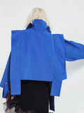 2023 Autumn Women's Coat New Fashion Turn-down Collar Solid Color Single Breasted Long Sleeve Outerwear Female Tide