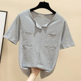 S-2XL New Summer T Shirt Women Elasticity Woman Clothes Oversize Tops Plus Size Tshirt Maxi Female Short Sleeve Cotton