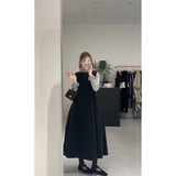Small Fragrant Wind Wood Ear Half High Collar Bottom Shirt Folded Folded Bud Vest Skirt