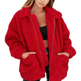 Autumn Winter Faux Fur Coat Women 2020 Casual Warm Soft Zipper Fur Jacket Plush Overcoat Pocket Plus Size Teddy Coat Female
