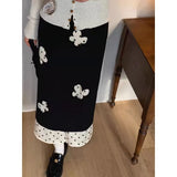 Wave Point Splicing Skirt Women's Dress 2025 New High-End Design Feeling Thin Straight-Tender