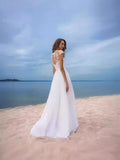 New Lace Chiffon Dress Ball White Evening Dress Open