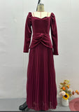 Autumn New Style Splicing Fake Two Elegant Long Dress
