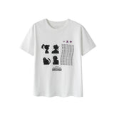 Korean Fashion Grunge Letter Printed T-shirt Harajuku Vintage Short Sleeve Tshirt Women Chic Streetwear Japanese Y2k