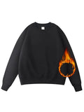 Winter Fleece Sweatshirt Women Oversize Green Tops Loose Thick Velvet Warm Sweatshirts Women Thick Fleece