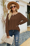 Boat Neck Openwork Tunic