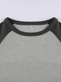 Ribbed Raglan Sleeve Tee-Outfit
