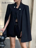 Black Korean Blazer For Women Notched Collar Long Sleeve Solid Minimalsit Casual Blazers Female Fashion Clothes