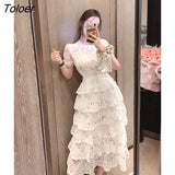 Pink Lace Woman Dresses 2023 Autumn Long-sleeve Floral Embroidery Elegant Party Maxi Dress Woman Bud