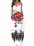 New Summer Cool Sling Dress Print Temperament Street Large-Size Dress