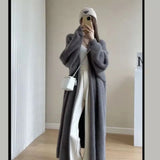 Clothes Women Faux Mink Cashmere Cardigan Loose Pull Femme Bat Sleeve Long Coat Thickness Warm Knitted Sweater