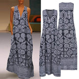 Printed Maxi Dress ZANZEA 2022 Women's Sundress Casual Summer Long Vestido Female V Neck Party Robe Femme Linen Dress