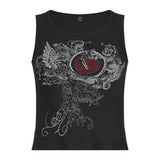 y2k Printed Crop Top Knitted Diamonds Kawaii Grunge Tank Tops Fairycore Sleeveless Sweats Cute Mini Vest Women