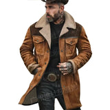 Autumn And Winter Men's Coat Velvet Jacket Multi-Pocket Zipper