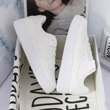Vulcanized Shoes Women White Sneakers High Top Ladies Students Fashion Casual Shoes Woman 2022 Lace-up Platform Sports