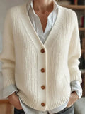 3D Printed Ladies Autumn And Winter Fashion Casual Sweater V Collar Long-Sleeved