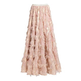 Black Ruched Skirt For Women High Waist Patchwork Tassel Solid Midi Skirts Female Summer Clothing 2022 Summer