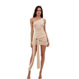 And Winter New Women's Fashion Elegant Round-Collar Knitted Dress Striped Dress Long