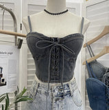 Beat With Chest Pad Adjustable Strap With Denim Vest Strap Strap Slings