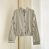 Spring Women Summer Striped Blouse Korean Long Sleeve Womens Tops and Blouses Vintage Women Shirts Blusas Roupa