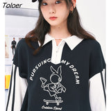 Women Sweatshirts 2022 Winter Long Sleeve Polo Neck with Zipper Hoodies Vintage Print Casual Streetwear